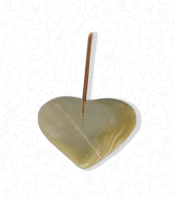 Onyx Heart Incense Holder 7 - 6x6cm